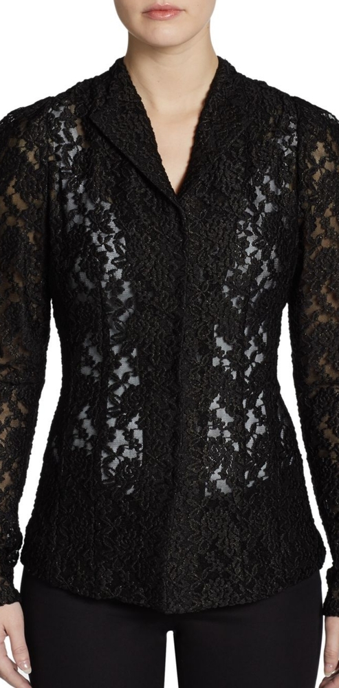 Elie Tahari embroidered lace jacket